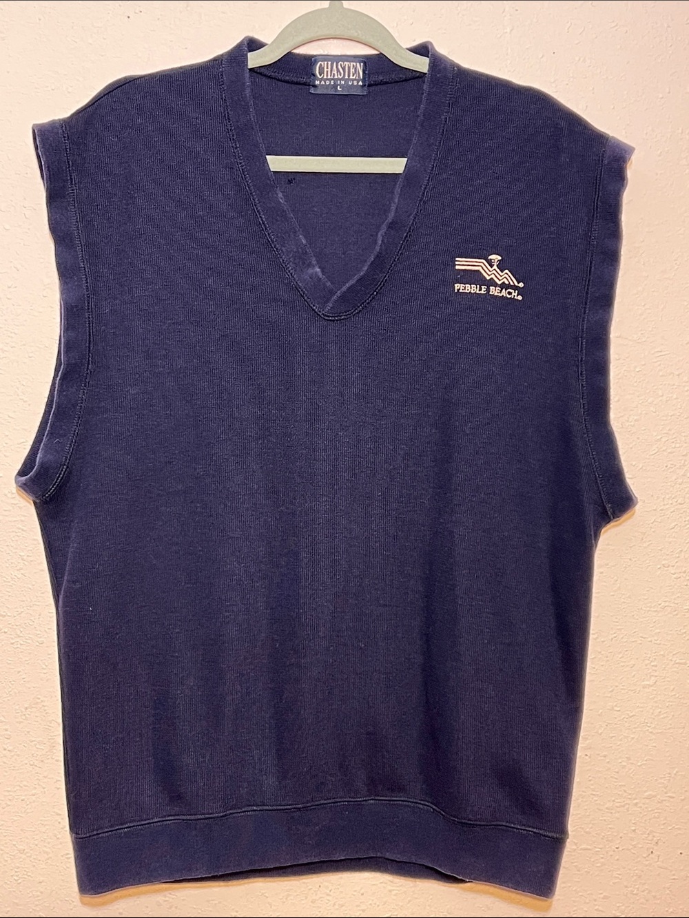 Chasten Vintage Pebble Beach Golf Vest Size Large